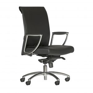 black leather executive office chair